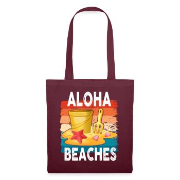 Aloha Beaches Tropical Hawaiian Summer Island - Stoffbeutel - Burgunderrot - Vorne