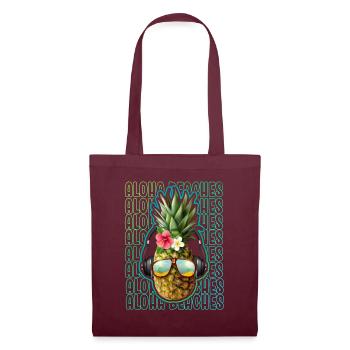 Plages d’Aloha Île tropicale d’été hawaïenne - Sac en tissu - bordeaux - Devant