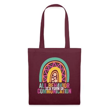 Tout comportement est une forme de communication - Sac en tissu - bordeaux - Devant