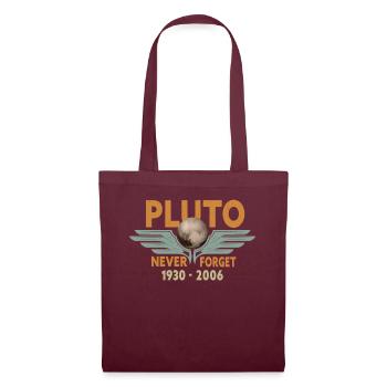 Never Forget Pluto Design Retro Style Funny Space - Tote Bag - burgundy - Front