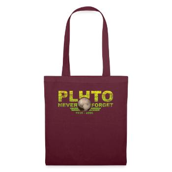 N’oubliez jamais Pluto Design Retro Style Funny Space - Sac en tissu - bordeaux - Devant
