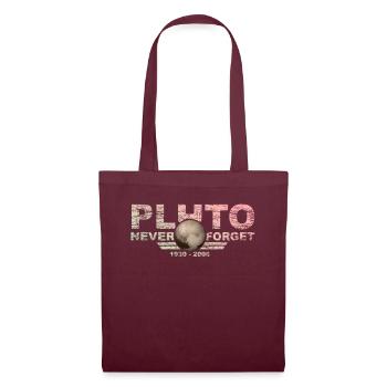 Never Forget Pluto Design Retro Style Funny Space - Tote Bag - burgundy - Front