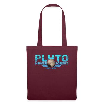Never Forget Pluto Design Retro Style Funny Space - Tote Bag - burgundy - Front