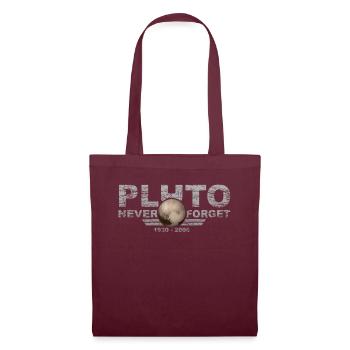 N’oubliez jamais Pluto Design Retro Style Funny Space - Sac en tissu - bordeaux - Devant