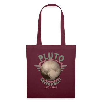 Never Forget Pluto Design Retro Style Funny Space - Tote Bag - burgundy - Front