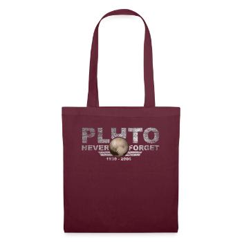N’oubliez jamais Pluto Design Retro Style Funny Space - Sac en tissu - bordeaux - Devant