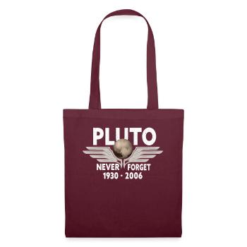 Never Forget Pluto Design Retro Style Funny Space - Tote Bag - burgundy - Front