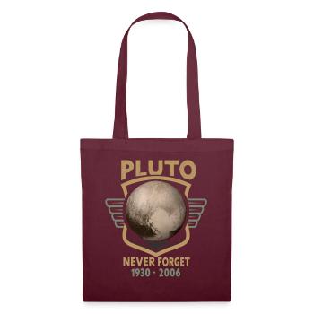 N’oubliez jamais Pluto Design Retro Style Funny Space - Sac en tissu - bordeaux - Devant