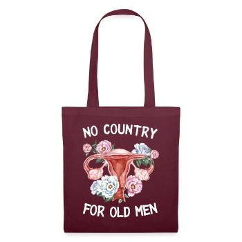 Pas de pays pour les vieillards utérus floral féministe - Sac en tissu - bordeaux - Devant