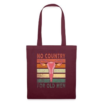 Pas de pays pour les vieillards utérus floral féministe - Sac en tissu - bordeaux - Devant
