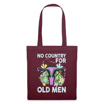 Pas de pays pour les vieillards utérus floral féministe - Sac en tissu - bordeaux - Devant