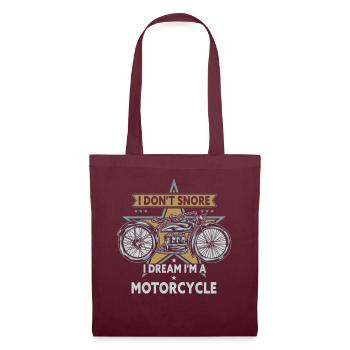 Je ne ronfle pas, je rêve que je suis une moto - Sac en tissu - bordeaux - Devant