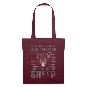 Your first Mistake was thinking I was one of the - Tote Bag - burgundy - Front