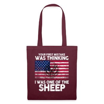 Your first Mistake was thinking I was one of the - Tote Bag - burgundy - Front