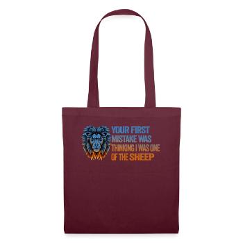 Your first Mistake was thinking I was one of the - Tote Bag - burgundy - Front