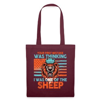 Your first Mistake was thinking I was one of the - Tote Bag - burgundy - Front