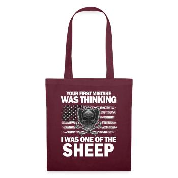 Your first Mistake was thinking I was one of the - Tote Bag - burgundy - Front