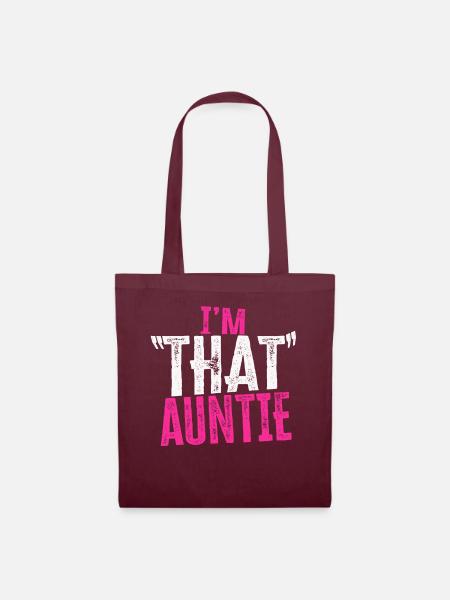 I am That Auntie - Stoffbeutel - Burgunderrot