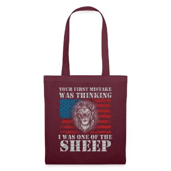 Your first Mistake was thinking I was one of the - Tote Bag - burgundy - Front