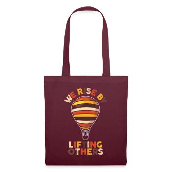 We Rise By Lifting Others Inspirational Quote - Stoffbeutel - Burgunderrot - Vorne