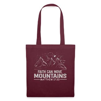 Christian Faith Can Move Mountains Jesus Christ - Tote Bag - burgundy - Front