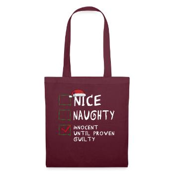 Nice Naughty Innocent Until Proven Guilty - Stoffbeutel - Burgunderrot - Vorne