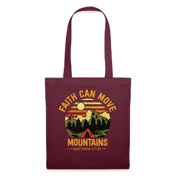 Christian Faith Can Move Mountains Jesus Christ - Tote Bag - burgundy - Front