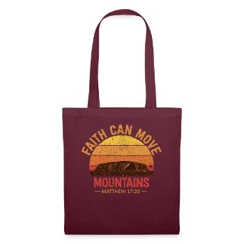 Christian Faith Can Move Mountains Jesus Christ - Tote Bag - burgundy - Front