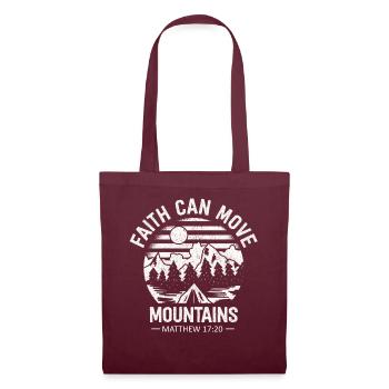 Christian Faith Can Move Mountains Jesus Christ - Tote Bag - burgundy - Front
