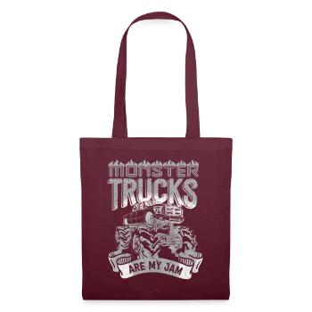Les Monster Trucks sont ma jam vintage rétro - Sac en tissu - bordeaux - Devant