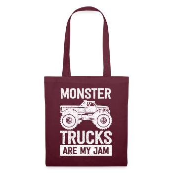 Les Monster Trucks sont ma jam vintage rétro - Sac en tissu - bordeaux - Devant