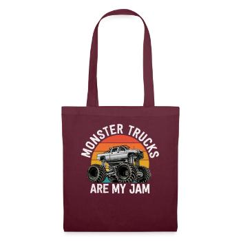 Les Monster Trucks sont ma jam vintage rétro - Sac en tissu - bordeaux - Devant