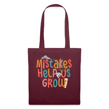 Mistakes Help Us Grow Back To School Motivational - Stoffbeutel - Burgunderrot - Vorne