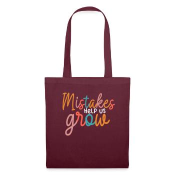 Mistakes Help Us Grow Back To School Motivational - Stoffbeutel - Burgunderrot - Vorne