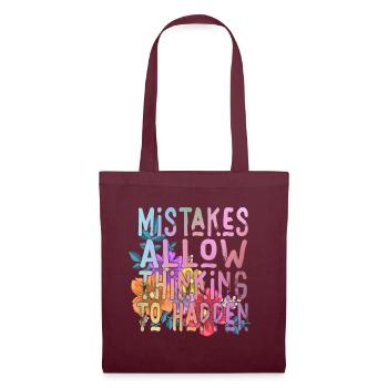 Mistakes Allow Thinking To Happen School Math - Tote Bag - burgundy - Front