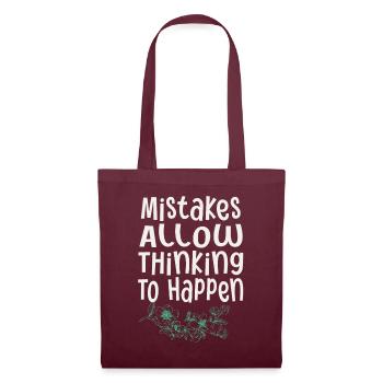 Mistakes Allow Thinking To Happen School Math - Tote Bag - burgundy - Front