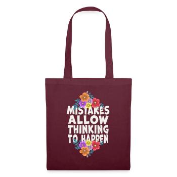 Mistakes Allow Thinking To Happen School Math - Tote Bag - burgundy - Front