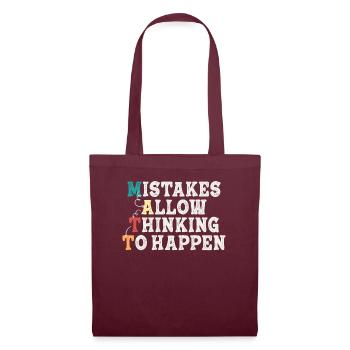 Mistakes Allow Thinking To Happen School Math - Tote Bag - burgundy - Front