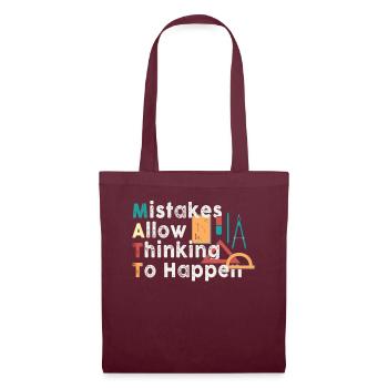 Mistakes Allow Thinking To Happen School Math - Tote Bag - burgundy - Front