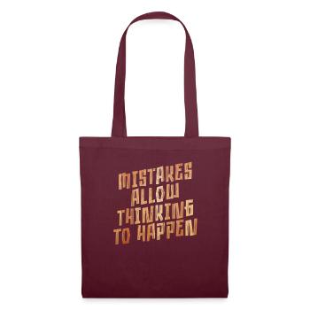 Mistakes Allow Thinking To Happen School Math - Tote Bag - burgundy - Front