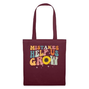 Mistakes Help Us Grow Back To School Motivational - Tote Bag - burgundy - Front