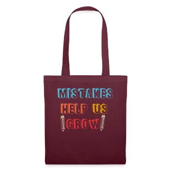 Mistakes Help Us Grow Back To School Motivational - Tote Bag - burgundy - Front