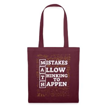 Mistakes Allow Thinking To Happen School Math - Tote Bag - burgundy - Front