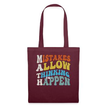 Mistakes Allow Thinking To Happen School Math - Tote Bag - burgundy - Front