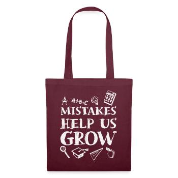 Mistakes Help Us Grow Back To School Motivational - Tote Bag - burgundy - Front