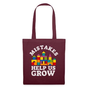 Mistakes Help Us Grow Back To School Motivational - Tote Bag - burgundy - Front