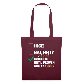 Nice Naughty Innocent Until Proven Guilty - Stoffbeutel - Burgunderrot - Vorne