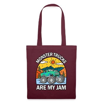 Monster Trucks Are My Jam Vintage Retro - Tote Bag - burgundy - Front
