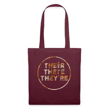 Their There They're English Teacher Grammar - Tote Bag - burgundy - Front