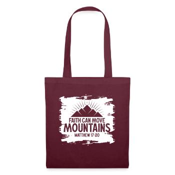 Christian Faith Can Move Mountains Jesus Christ - Tote Bag - burgundy - Front